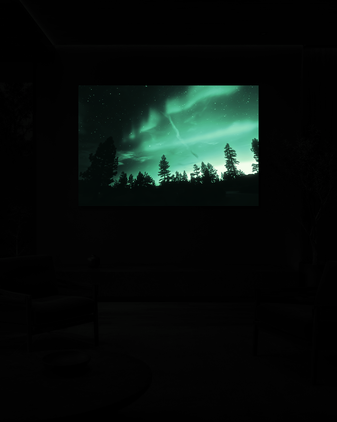 Polarlicht in Violett