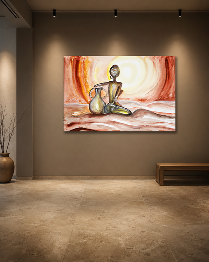 Figur in der Sonne